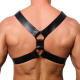 The-RED X-Harness Leather black L-XL with black Metal Hardware 4cm wide Cowhide with Underbust Strap buy cheap
