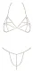 Zierketten-Bikini m. Strass Nackenträger-BH & String mit Strass-Steinchen besetzt von COTTELLI ACCESSOIRES kaufen