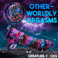 Alien Dildo w. Suction Cup Alienoid Silicone red-blue-purple-black Fantasy Dong by CREATURE COCKS buy cheap