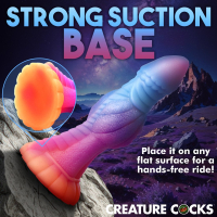 Alien Dildo w. Suction-Cup Galactic Cock fluorescent Silicone Glow-in-the-Dark green by CREATURE COCKS buy cheap