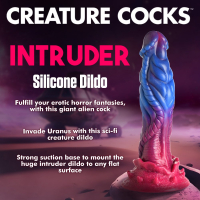 Acquista il dildo Alien con ventosa Intruder dildo in silicone per pene spessi con fusto fortemente strutturato e nucleo interno duro.