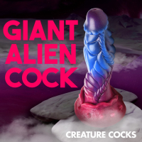 Alien Dildo w. Suction-Cup Intruder Silicone strong & different textured thick Shaft Dual-Layer by CREATURE COCKS buy