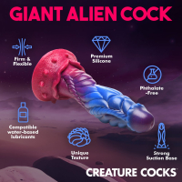 Alien Dildo w. Suction-Cup Intruder Silicone thick textured Fantasy-Penisdildo from CREATURE COCKS buy cheap