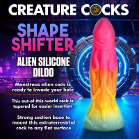 Alien-Dildo m. Saugfuss Shape Shifter Silikon multicolor mit starke seilartiger Äderung dicker Fantasie-Dildo kaufen