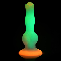Alien Dildo w. Suction-Cup Space Cock fluorescent Silicone thick bulbous & veined Shaft by CREATURE COCKS buy cheap
