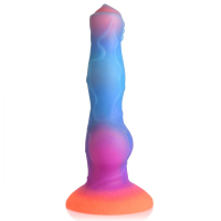 Alien Dildo w. Suction-Cup Space Cock fluorescent Silicone thick bulbous Shaft Glow-in-the-Dark green buy