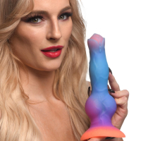 Alien Dildo w. Suction-Cup Space Cock fluorescent Silicone Fantasy-Dildo Glow-in-the-Dark buy cheap