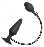 Plug anal gonflable avec ventouse en silicone, grand modèle