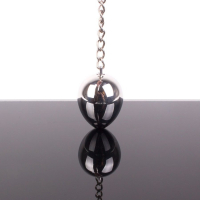Anal Plug Egg w. Cockring & Chain Stainless Steel 50x50mm