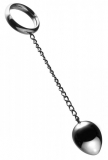 Anal Plug Egg w. Cockring & Chain Stainless Steel 57x52mm