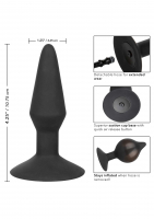 Plug anal gonflable avec tuyau amovible silicone medium