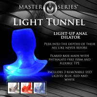 Butt Plug hollow w. LED Light-Tunnel medium TPE