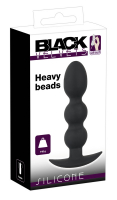 Plug anal avec boules Black Velvets heavy Beads Silicone