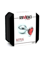 Plug anal avec pierre précieuse coeur en acier inoxydable rouge avec cristal taillé 3cm diamètre de RIMBA à bas prix