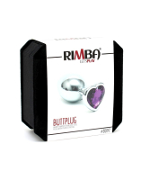 Butt Plug w. Gemstone Heart Stainless Steel purple glossy polished Anal-Toy with heart-shaped sparkling Crystal buy