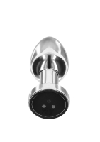 Butt Plug w. Vibration rechargeable Glider medium Stainless Steel