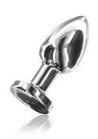 Plug anale ricaricabile con vibrazione Glider grande in acciaio inox