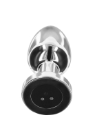 Plug anale ricaricabile con vibrazione Glider grande in acciaio inox