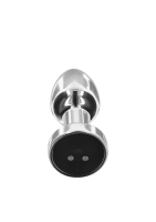 Butt Plug w. Vibration rechargeable Glider small Stainless Steel