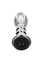 Plug anale ricaricabile con vibrazione Slider grande in acciaio inox