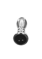 Plug anale ricaricabile con vibrazione Slider medio in acciaio inox