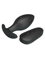 Acheter plug anal avec vibration & télécommande Royal Silikon étanche & rechargeable 12 modes 3.4cm de diamètre