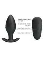 Butt Plug w. Vibration & Remote Royal Silicone waterproof & rechargeable 12 Mode by PRETTY LOVE buy cheap