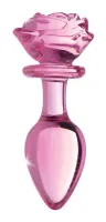 Analplug Pink Rose large Borsilikatglas