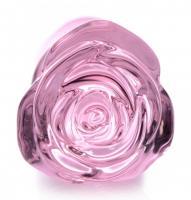 Butt Plug Pink Rose large Borosilicate Glass