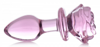 Plug anal Pink Rose medium Verre borosilicaté