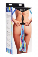 Butt Plug Silicone Horse-Tail multicolor Rainbow Tail