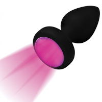 Plug anal avec vibration & LED rechargeable silicone small
