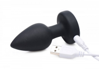 Plug anale con vibrazione e LED ricaricabile in silicone piccolo