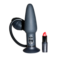 Butt Plug Vibrator inflatable w. Suction-Base Silicone True Black