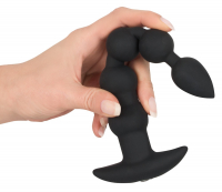 Anal Vibrator rechargeable Beads Black Velvets Silicone
