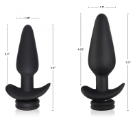 Anal Vibrator w. Remote & exchangeable Bunny black large vibrating Butt Plug 3 Speed 4 Mode recharge by TAILZ cheap