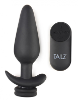 Anal Vibrator w. Remote & exchangeable Fox Tail black large Role Play Silicone Plug 3 Speed 4 Mode cheap
