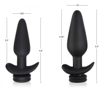 Anal Vibrator w. Remote & exchangeable Fox Tail white large vibrating Butt Plug 3 Speed 4 Mode recharge by TAILZ cheap