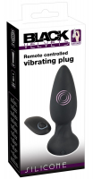Anal Vibrator w. Remote Black Velvets vibrating Plug Silicone