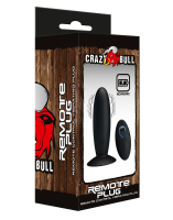 Vibratore anale con. telecomando remote plug silicone classico forma conica USB ricaricabile da CRAZY BULL acquistare
