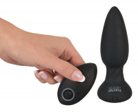 Vibratore anale pulsante con telecomando Black Velvets Silicone