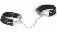 Braclets w. Chain Pearls Cuffs black