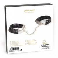 Braclets w. Chain Pearls Cuffs black