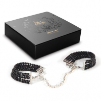 Bracelets avec chaîne décorative Perlenarmband noir
