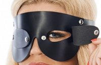 Blindfold w. detachable Eye Covers & Buckle Leather