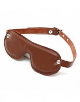 Blindfold padded w. Buckle Leather brown