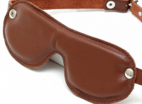 Blindfold padded w. Buckle Leather brown