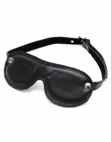 Blindfold padded w. Buckle Leather black