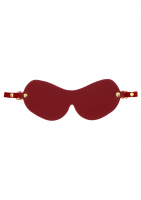 Blindfold w. Elastic Band red-gold PU-Leather