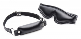 Blindfold padded & Pillow Mouth Gag PU-Leather